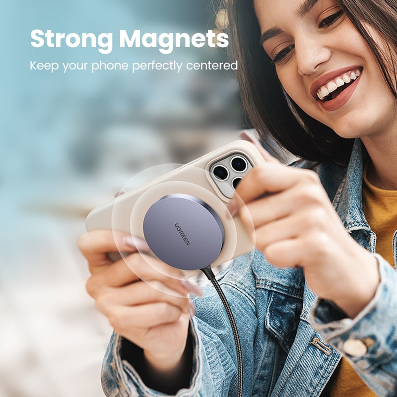 Magnetisk trådløs lader til IPhone med 1.5 kabel