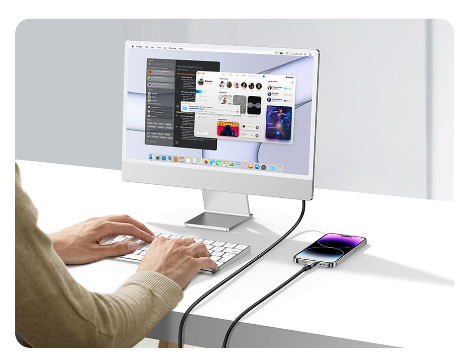 2m MFi USB - Lightning hurtigladekabel til iPhone, iPad, Data