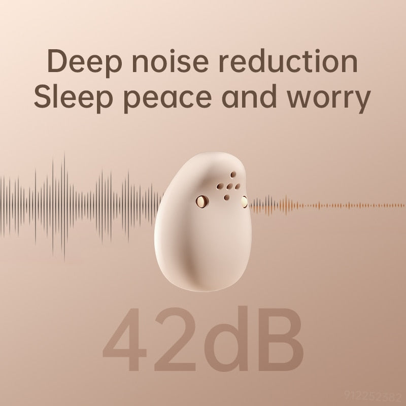Trådløse Bluetooth-øretelefoner TWS In-Ear usynlig, Støyreduksjon, Bluetooth 5.3. God for å sove.