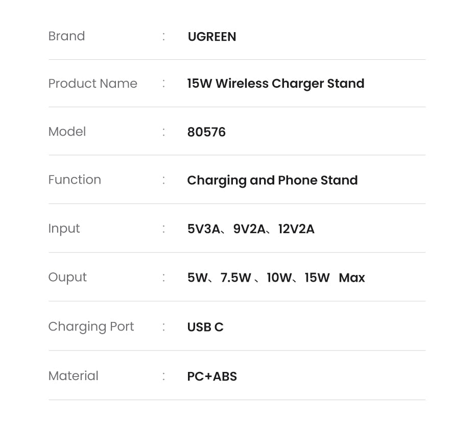 Trådløst ladestativ 15W til iPhone, Samsung, Airpods Pro